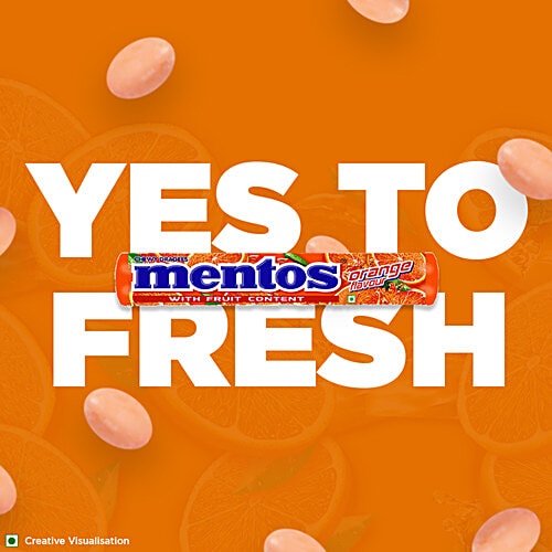Mentos Chewy Dragees - Orange Flavour, 36.4 g