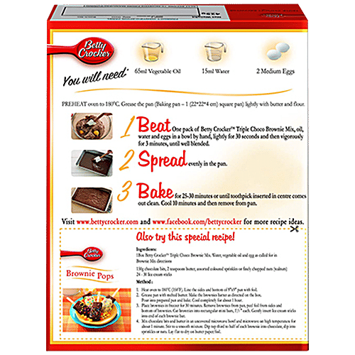 Betty Crocker Triple Choco Brownie Mix, 425 g  