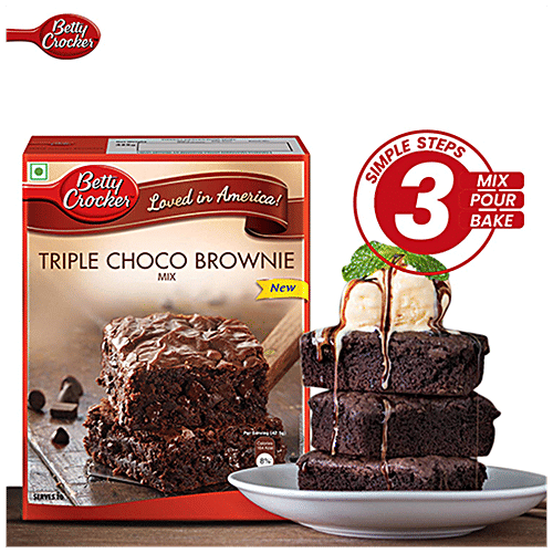 Betty Crocker Triple Choco Brownie Mix, 425 g  