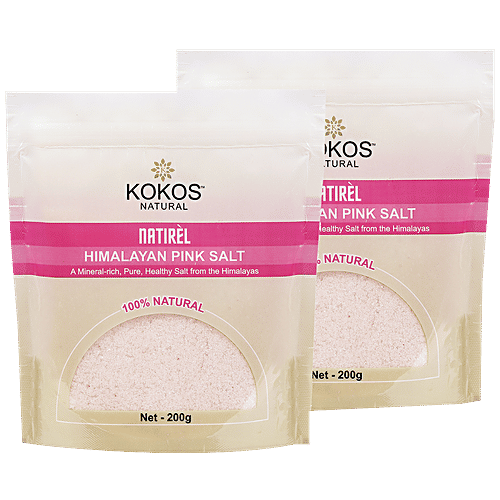 Kokos Natural Natirel Himalayan Pink Salt, 200 g (Pack of 2) 