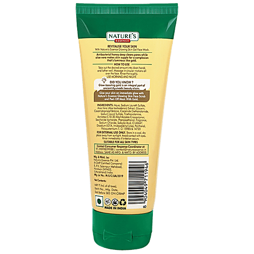 Buy Natures Essence Gold Glowing Skin Gel Face Wash Online at Best