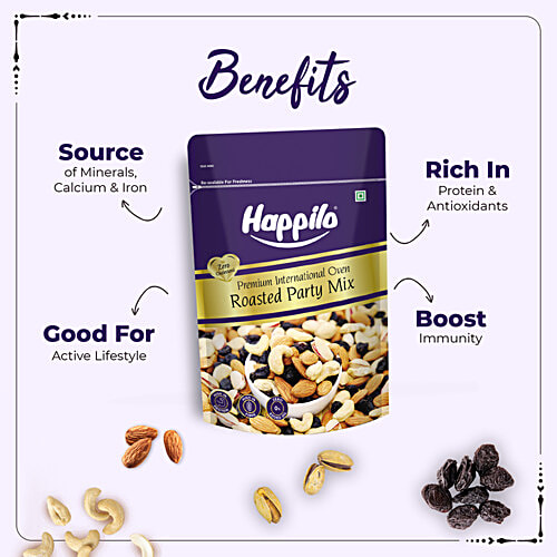 Happilo Premium International Oven Roasted Party Mix, 200 g  Zero Cholesterol, High Protein