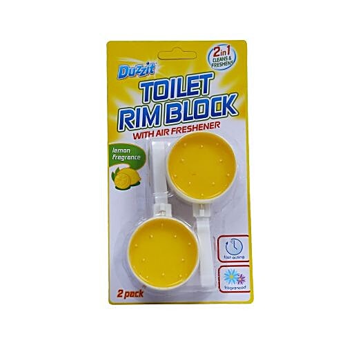 Buy Duzzit Toilet Rim Block 2 In 1 Lemon 2 Pcs Online At Best Price of