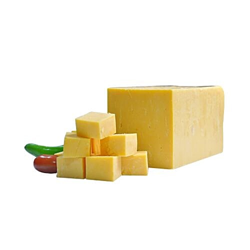Fresho Signature Cheddar Cheese Block - Yellow, Diced, 100 g  