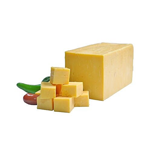 Fresho Signature Cheddar Cheese Block - Yellow, Diced, 100 g  