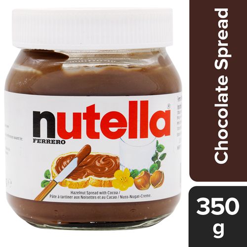 Nutella Ferrero Hazelnut Spread with Cocoa, 350 g Jar No Preservatives, No Colorings