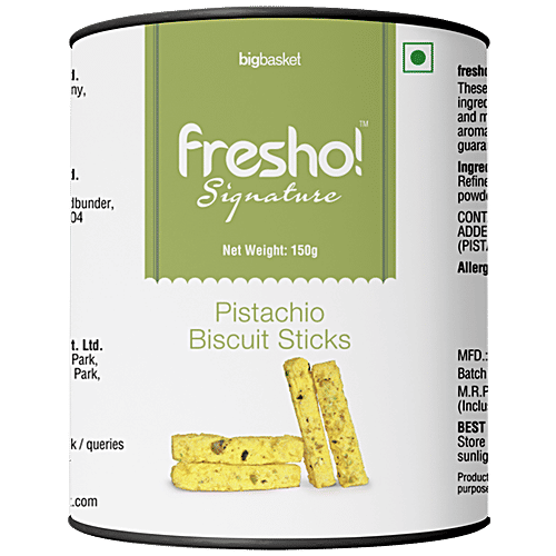 Fresho Signature Pistachio Biscuit Sticks, 150 g  