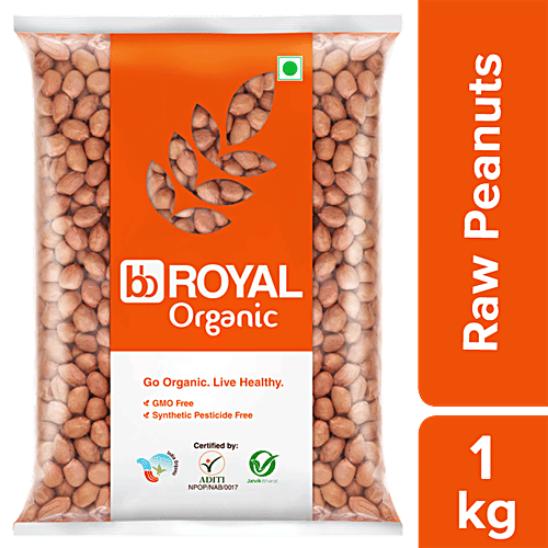 bb Royal Organic - Raw Peanuts/Kadalekayi, 1 kg  