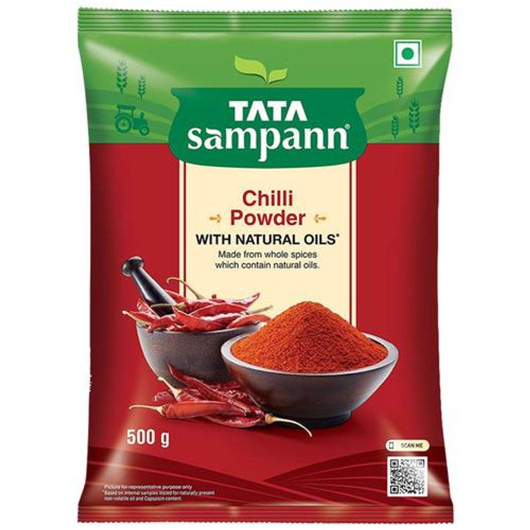 Tata Sampann Chilli Powder/Menasina Pudi, 500 g 