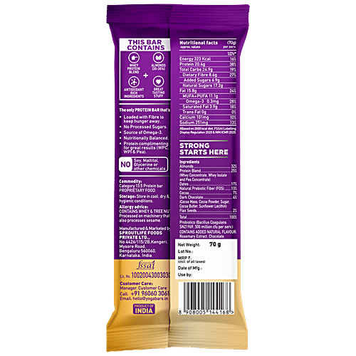 Buy Yoga Bar 20 Gm Protein Bars Baked Brownie Whey Almond 60 Gm Online