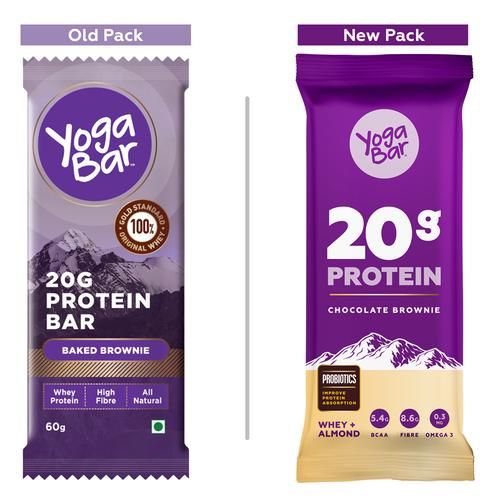 Buy Yoga Bar 20 Gm Protein Bars Baked Brownie Whey Almond 60 Gm Online At  Best Price of Rs 729 - bigbasket