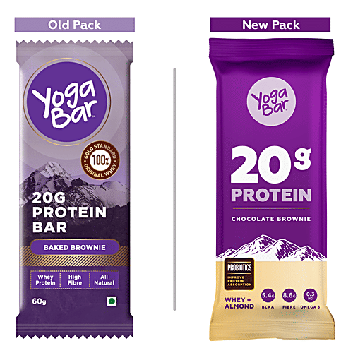 Buy Yoga Bar 20 Gm Protein Bars Baked Brownie Whey Almond 60 Gm Online