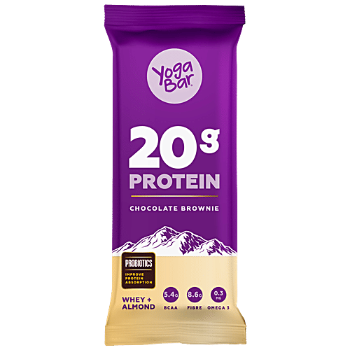 Buy Yoga Bar 20 Gm Protein Bars Baked Brownie Whey Almond 60 Gm Online