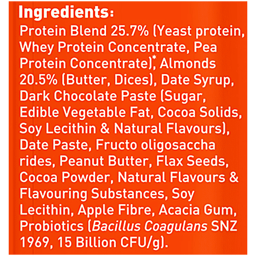 Yoga Bar Almond Fudge Protein Bar, 70 g  Whey Protein, High Fibre