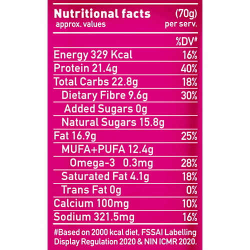 Yoga Bar Double Chocolate Protein Bar, 70 g  Whey Protein, High Fibre