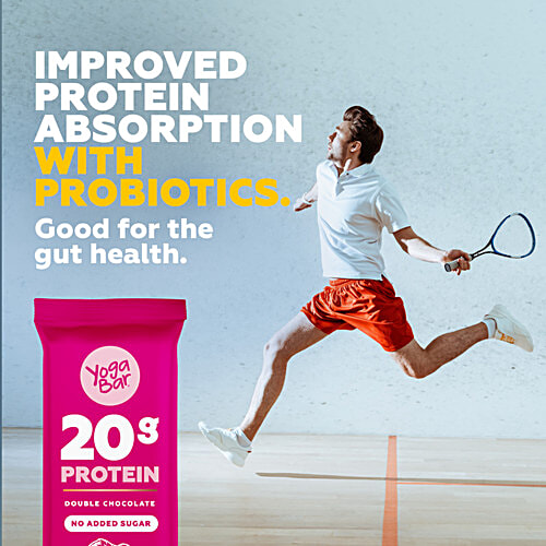 Yoga Bar Double Chocolate Protein Bar, 70 g  Whey Protein, High Fibre