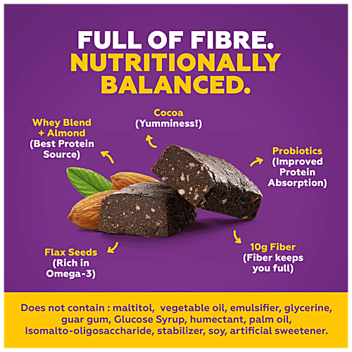 Yoga Bar 20g Protein Bar - Chocolate Brownie, No Added Sugar, Loaded With Fibre, 70 g (Pack of 6) Whey Protein, High Fibre