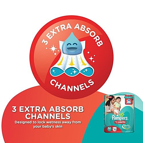 Pampers  Medium - 80 Diaper Pants, 80 pcs  