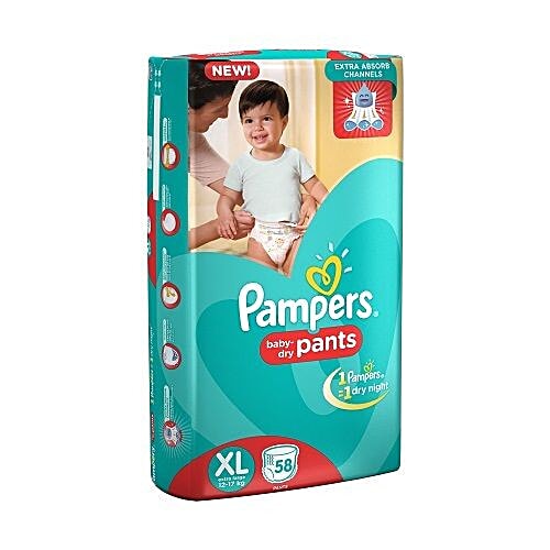 Pampers  Xtra Large - 58 Diaper Pants, 58 pcs  