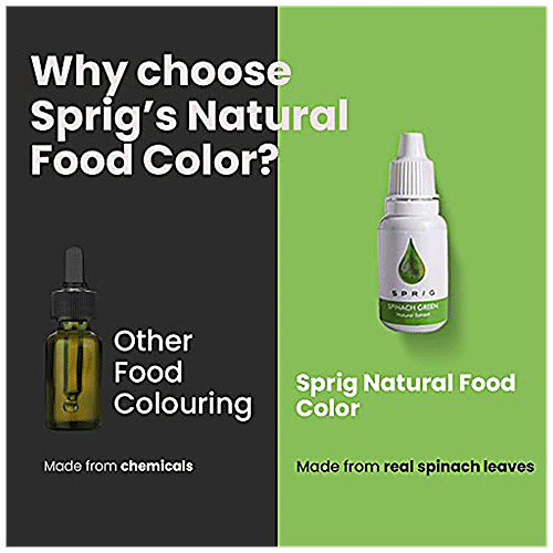 Sprig Plant-Based Food & Beverage Colouring - Natural, Spinach Green, For Baking Use, 15 ml  