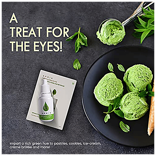 Sprig Plant-Based Food & Beverage Colouring - Natural, Spinach Green, For Baking Use, 15 ml  