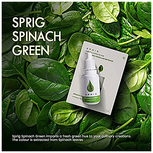 Sprig Plant-Based Food & Beverage Colouring - Natural, Spinach Green, For Baking Use, 15 ml  