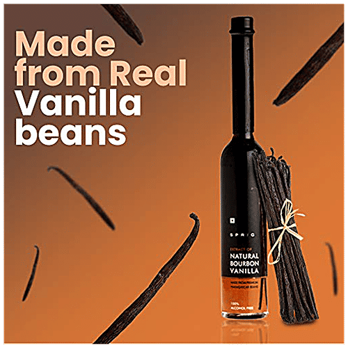 Sprig 100 % Natural Bourbon Vanilla Extract - For Chefs & Home Use, Baking & Desserts, 100 ml  Alcohol Free