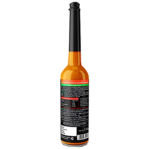 Sprig Hot Chilli Pepper Sweet Sauce - Alphonso Mango & Jalapeno, For Salads, Dips, 110 g Does Not Contain Any Added Synthetic Flavours or Colours