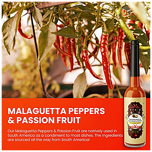 Sprig Passion Fruit & Malagueta Pepper Hot & Sweet Sauce -Condiment With Amazonian Flavors, 120 g