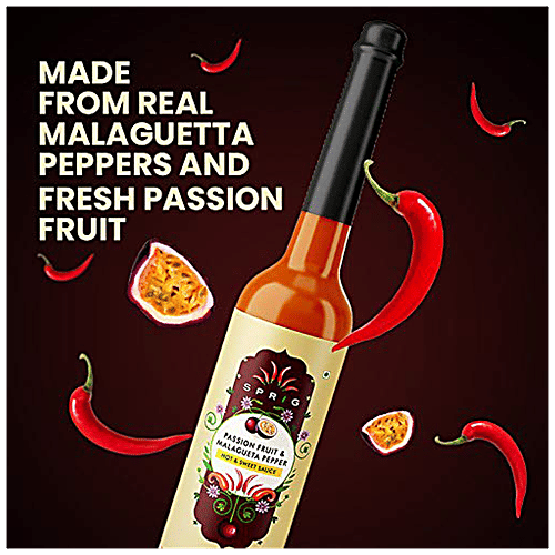 Sprig Passion Fruit & Malagueta Pepper Hot & Sweet Sauce -Condiment With Amazonian Flavors, 120 g