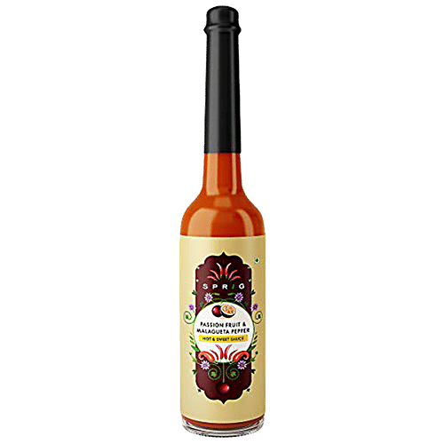 Sprig Passion Fruit & Malagueta Pepper Hot & Sweet Sauce -Condiment With Amazonian Flavors, 120 g
