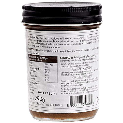 Sprig Dulce De Leche With Vanilla - Caramel Spread, 290 g  Dessert Sauce, Topping & Spread