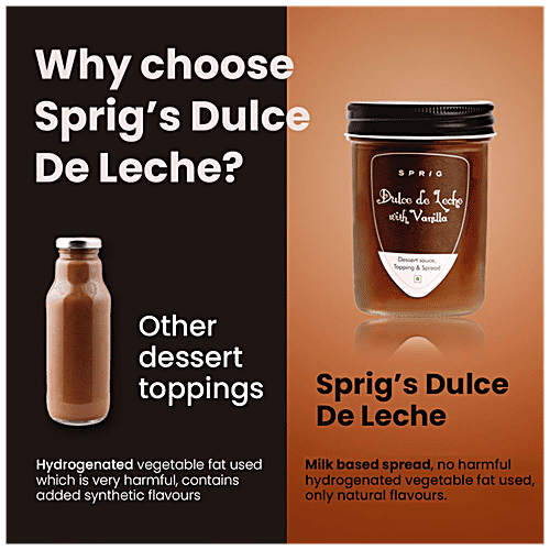 Sprig Dulce De Leche With Vanilla - Caramel Spread, 290 g  Dessert Sauce, Topping & Spread