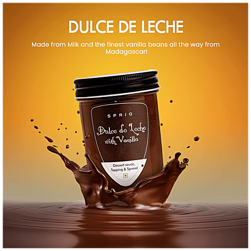 Sprig Dulce De Leche With Vanilla - Caramel Spread, 290 g  Dessert Sauce, Topping & Spread