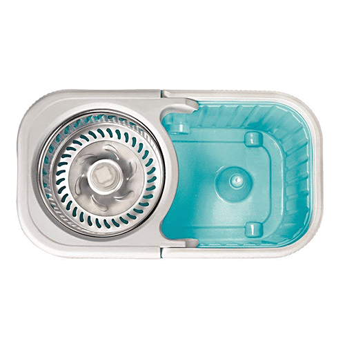 Prestige Clean Home PSB 11 Magic Mop - With 2 Mop-Heads & Twin Buckets, Blue, 1 pc  