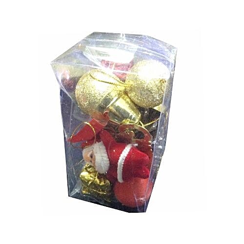 Unique Arts & Interiors Christmas Decoration - Pack Of Mixed Ornaments, 12 pcs  