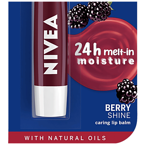 Nivea Caring Lip Balm, 4.8 g Berry Shine 