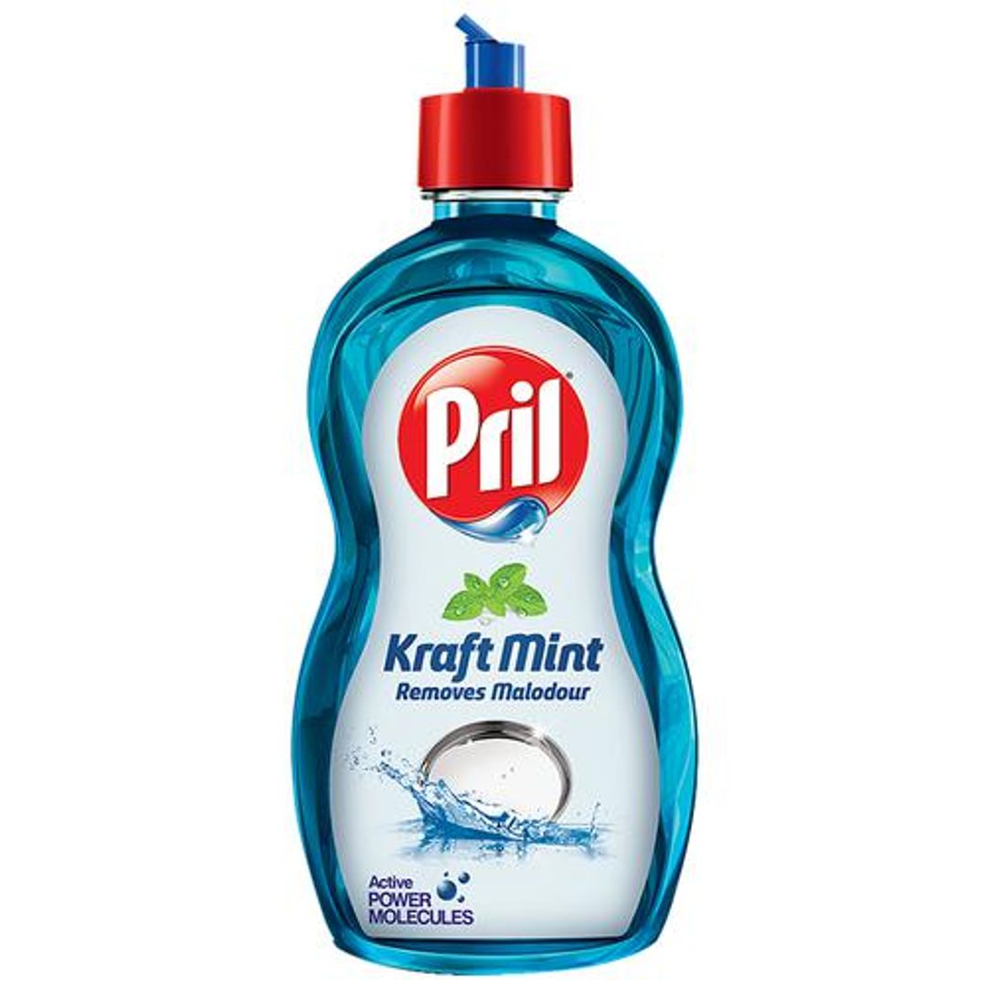 Pril Dishwash Liquid - Kraft Gel, Active Power Molecules, 425 ml Bottle
