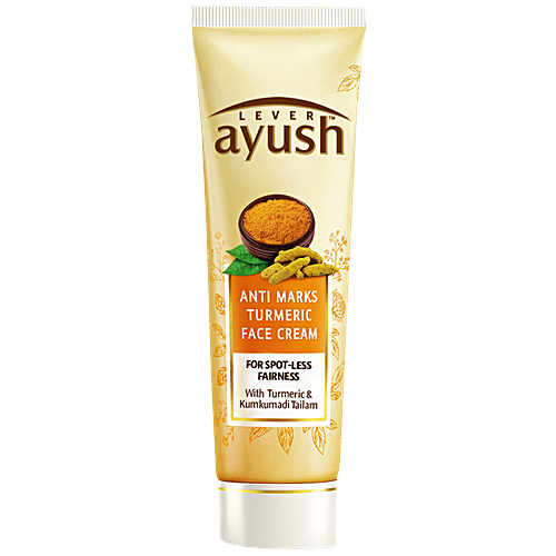 Lever Ayush Anti-Marks Natural Ayurvedic Turmeric Face Cream, 25 g  