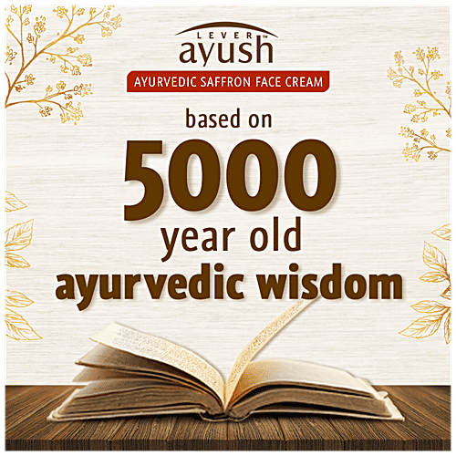 Lever Ayush Natural Fairness Natural Ayurvedic Saffron Face Cream, 50 g  