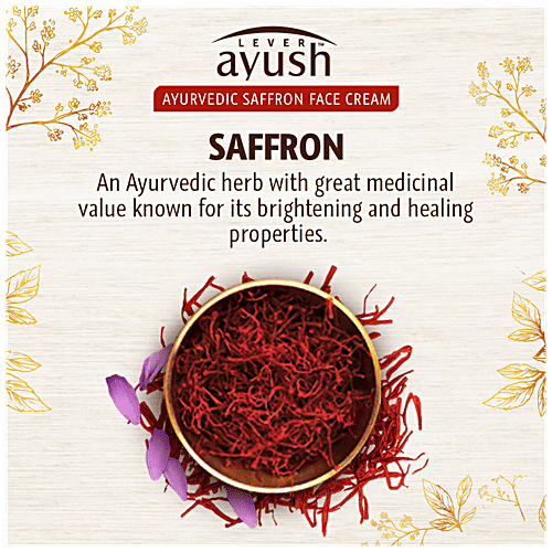 Buy Lever Ayush Face Cream Natural Fairness Saffron 50 Gm Online At