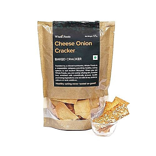 Buy Whole Foods Snacks Baked Cheese Onion Cracker Online at Best