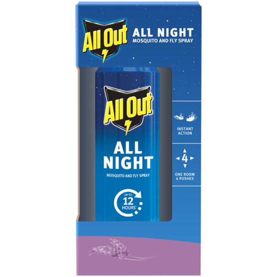 All Out All Night Mosquito Killer Spray - Up To 12 Hours Protection, Lasts 60 Nights, 30 ml 