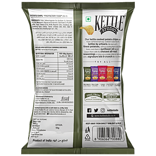 Buy Kettle Studio Potato Chips Sharp Jalapeno Cheese Cream 125 Gm