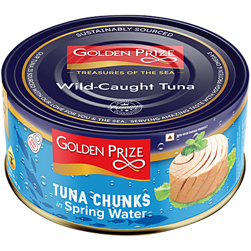 Golden Prize Canned Tuna Chunks in Spring Water, 185 g  Excellent Source of Omega-3