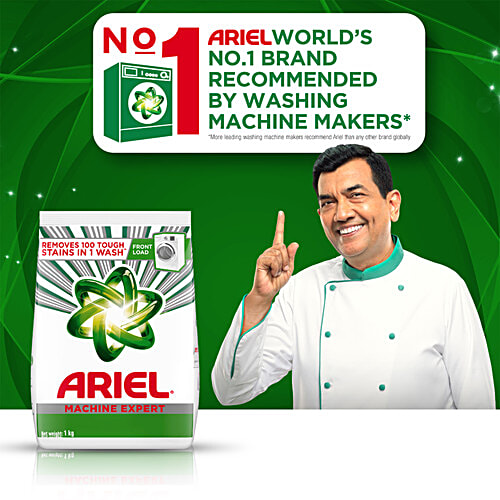 Ariel Matic Front Load Detergent Powder, 1 kg  Brilliant Clean in 1 Wash, Oxi Stain Fighters