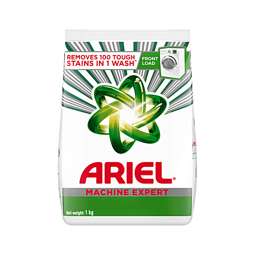 Ariel Matic Front Load Detergent Powder, 1 kg  Brilliant Clean in 1 Wash, Oxi Stain Fighters