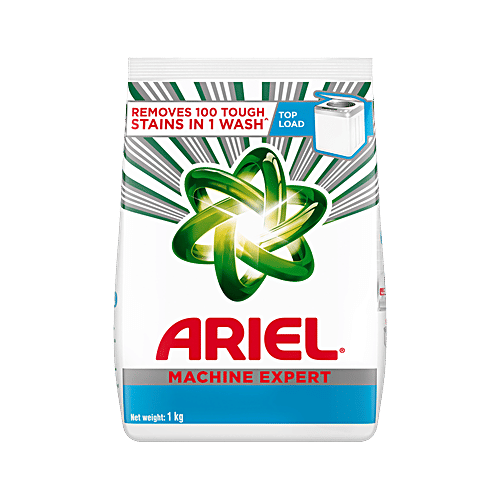 Ariel Matic Top Load Detergent Powder, 1 kg  Brilliant Clean in 1 Wash, Oxi Stain Fighters