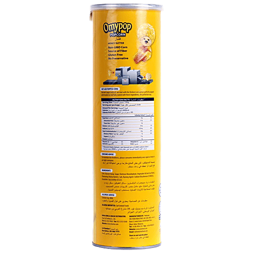 Buy Omypop Popcorn Honey Butter Flavour Rich In Fibre, Gluten Free