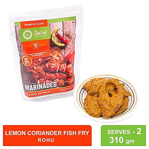 Buy Ezycook Lemon Coriander Fish Fry, Rohu Ready To Cook Sea Food